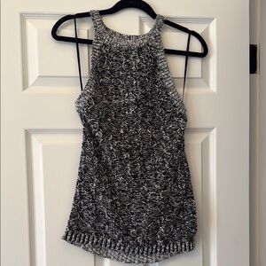 Anthropologie Black and White Knited Tank Top